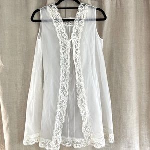 Super Sheer Vintage double chiffon tie front robe by Shadowline